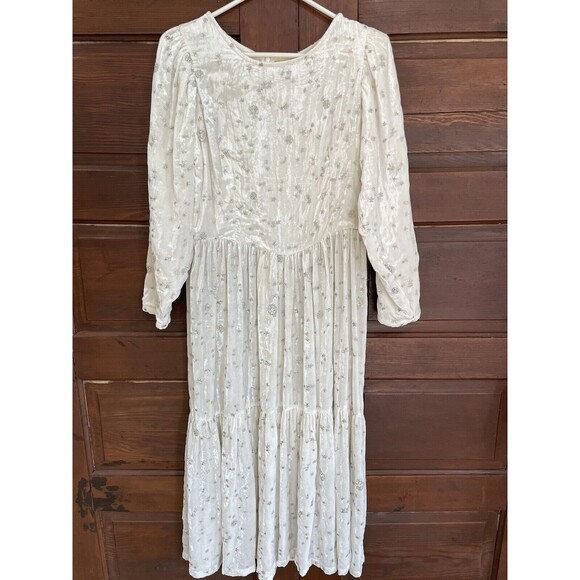 Free People Dresses & Skirts - Samantha Pleet & Free People Dress Sz 8 Ophelia Velvet Moon Embroidered